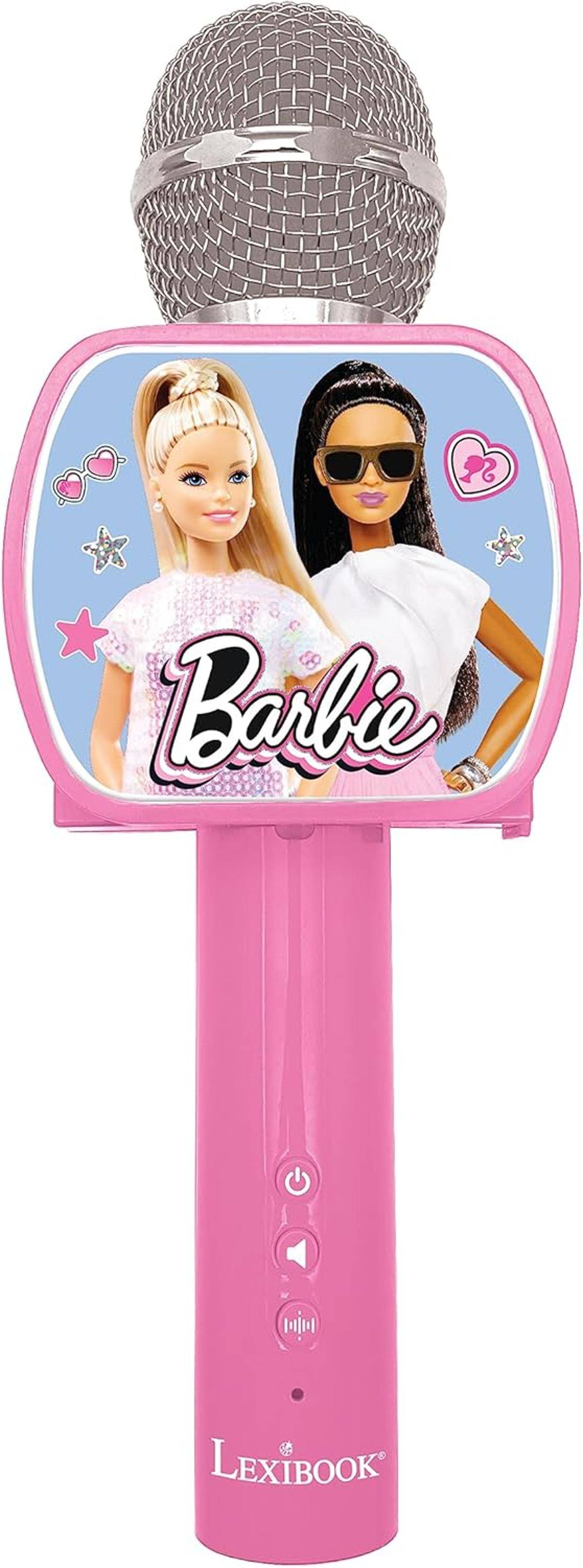 Lexibook Barbie Bluetooth-Mikrofon mit Stimmwechselfunktion Telefonhalter Rosa