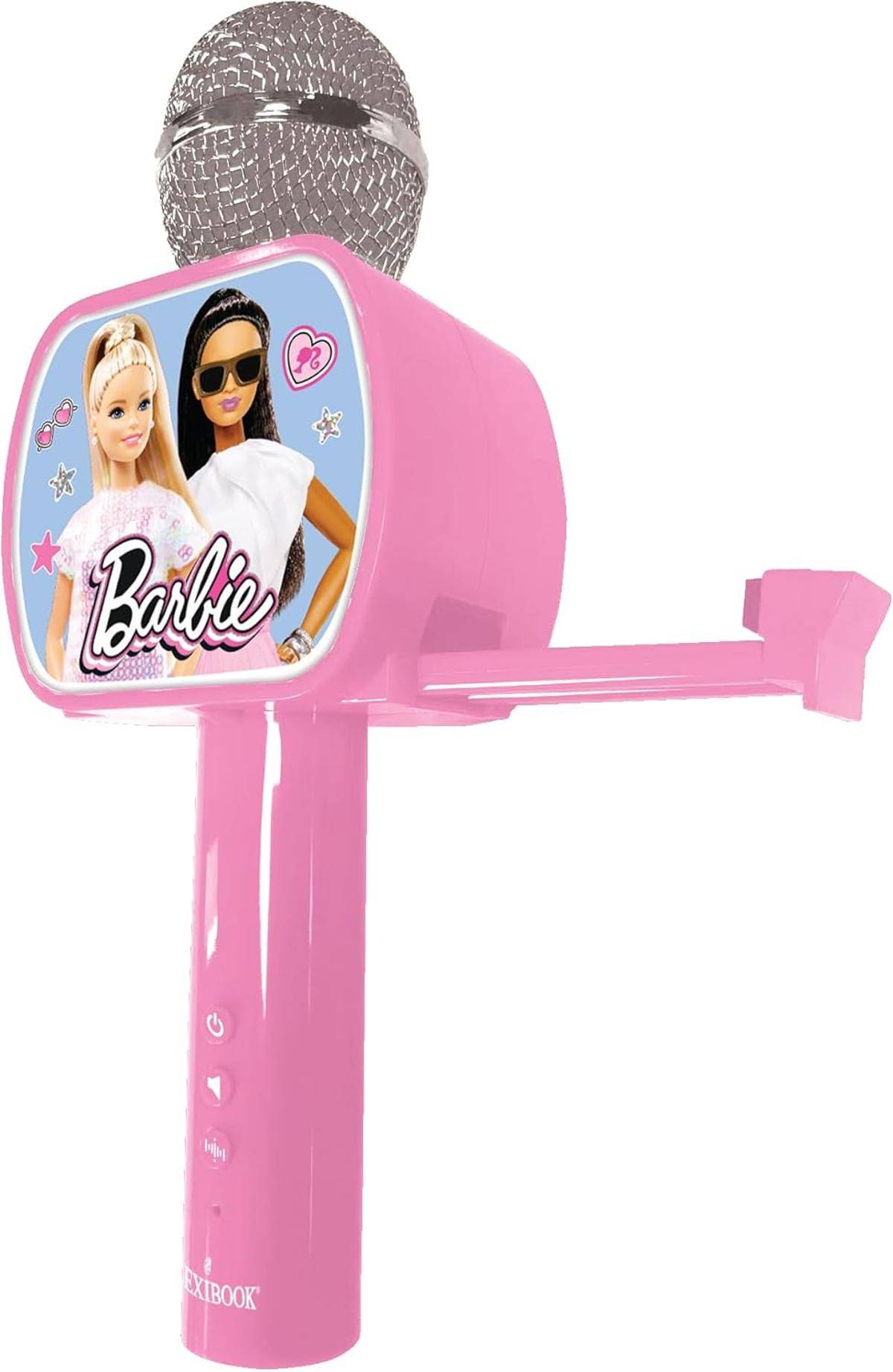 Lexibook Barbie Bluetooth-Mikrofon mit Stimmwechselfunktion Telefonhalter Rosa