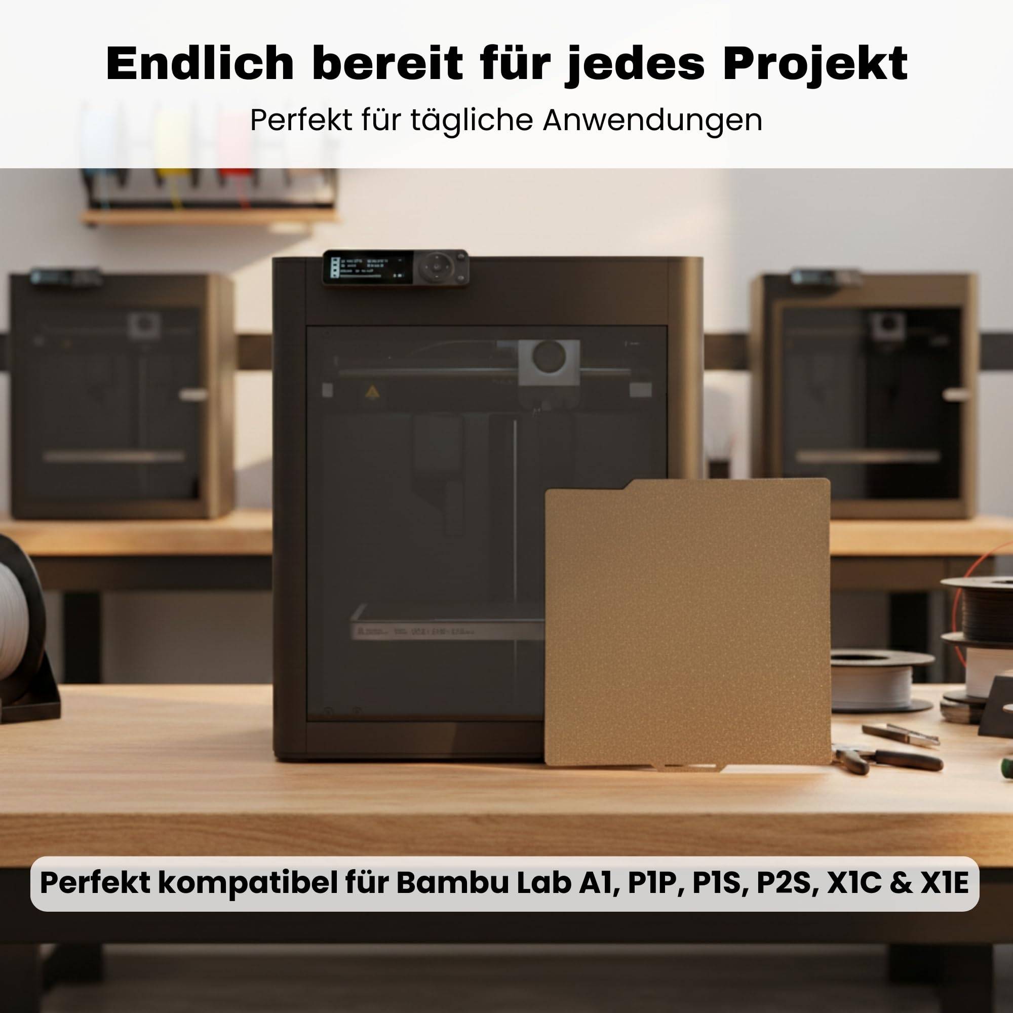 TR-PEI-BUILDPLATE passend für Bambu Lab P1S P2S P1P Druckplatte Build Plate A1 X1C X1E 3D Drucker