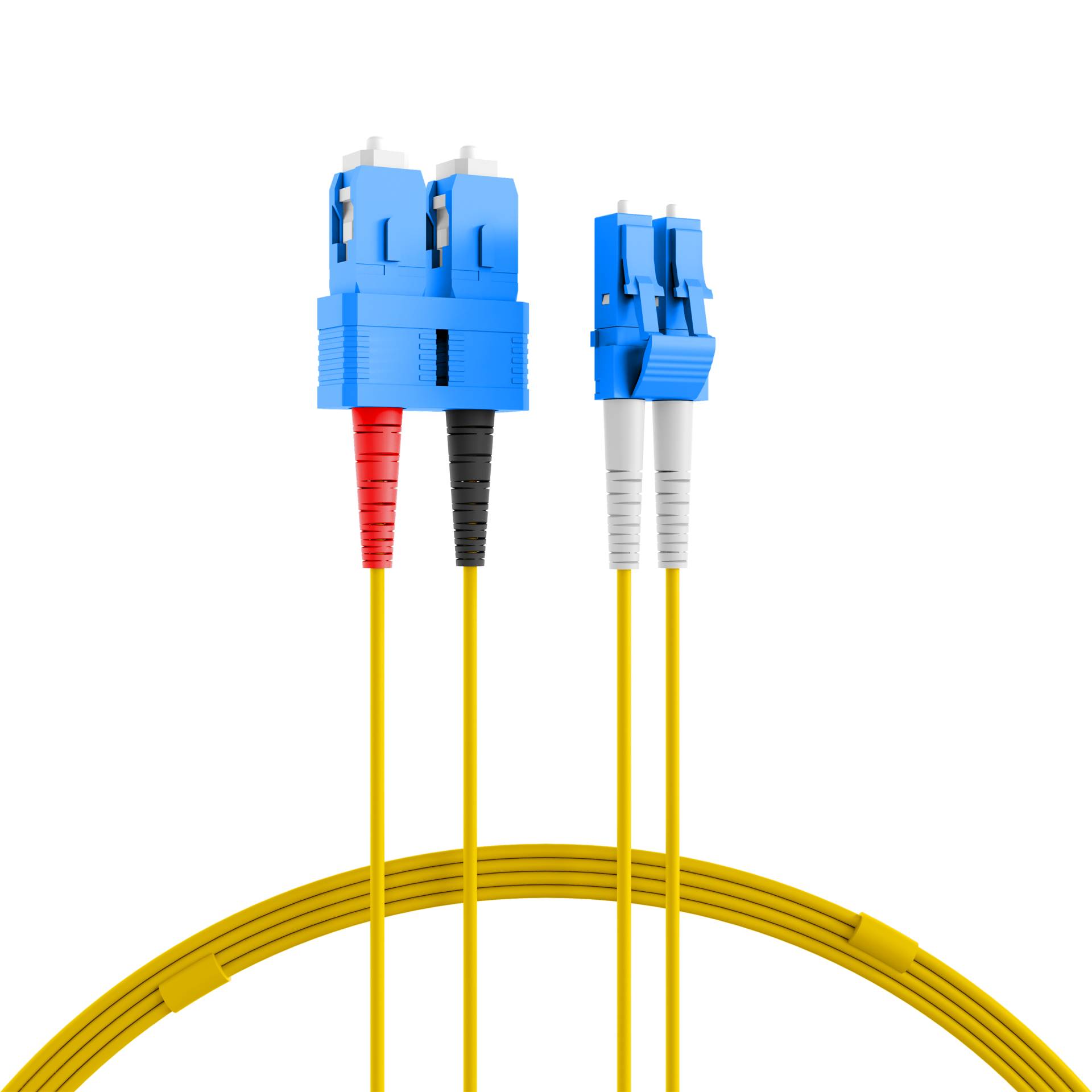 ProfiPatch Glasfaserkabel LWL Patchkabel Duplex LC-SC Singlemode 9/125µ OS2 Lichtwellenleiter 15m
