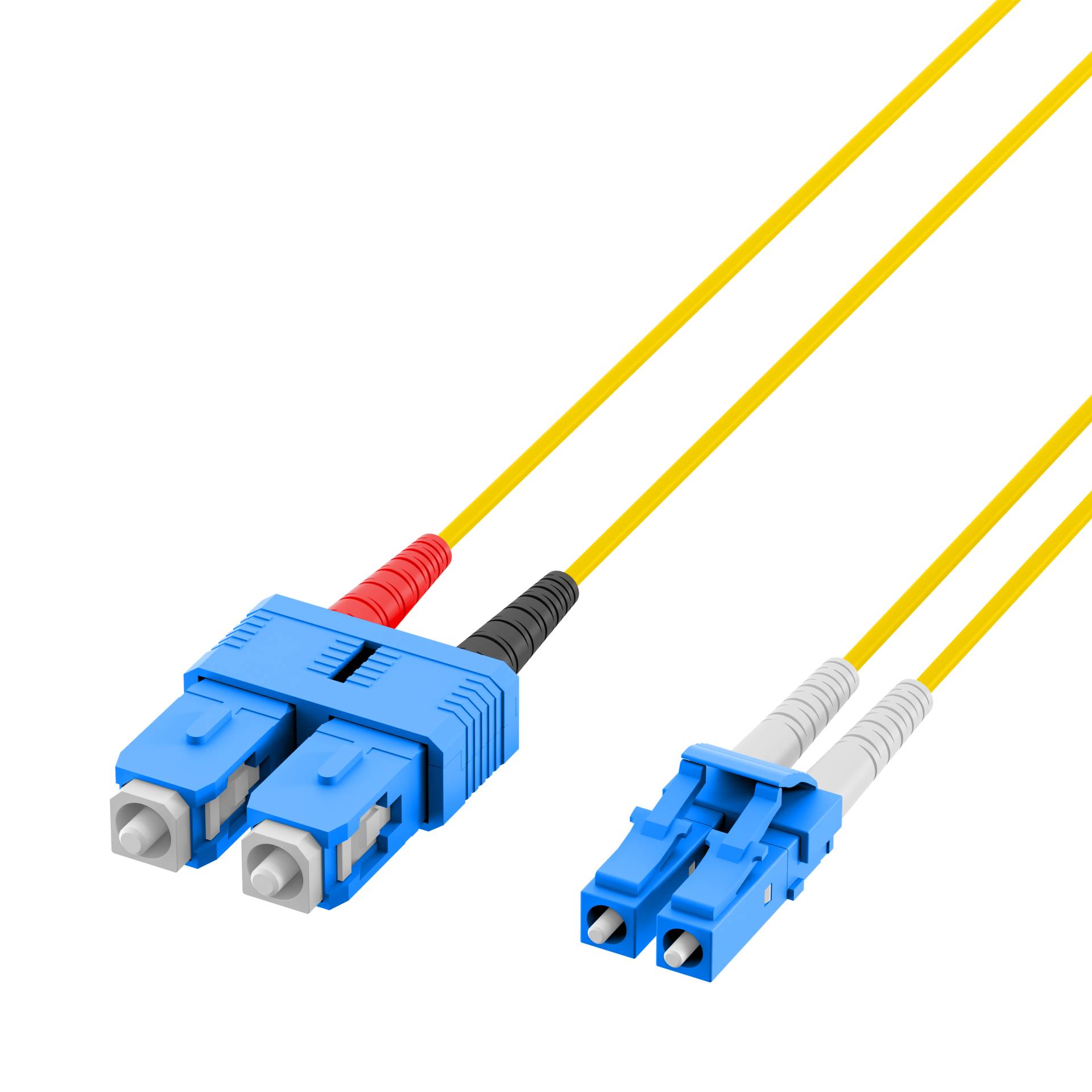 ProfiPatch Glasfaserkabel LWL Patchkabel Duplex LC-SC Singlemode 9/125µ OS2 Lichtwellenleiter 15m