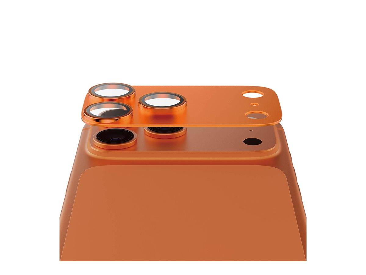 Schutzglass Fender Kameraschutz aus gehärtetem Glas für iPhone 17 Pro Max – Orange
