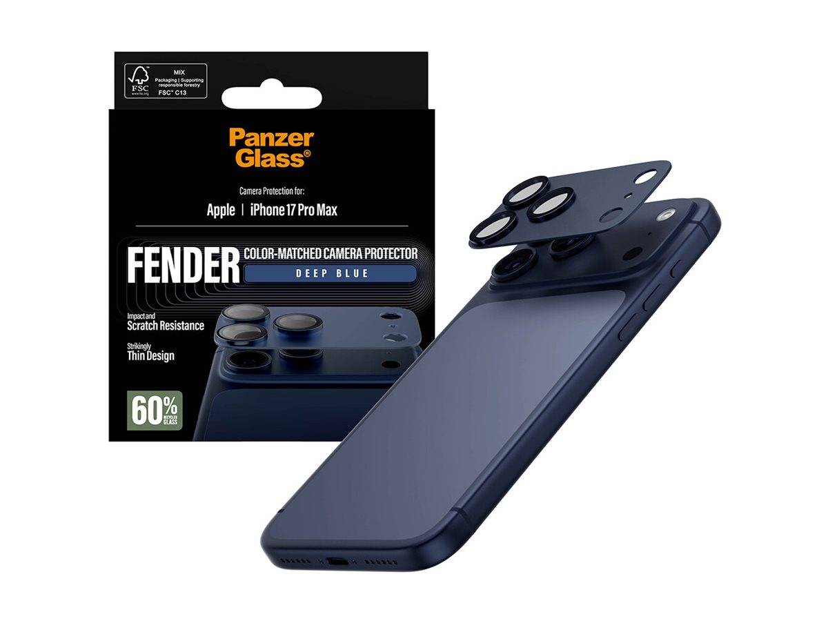 Schutzglass Fender Kameraschutz gehärtetem Glas – Displayschutzfolie iPhone 17 Pro Max Blau