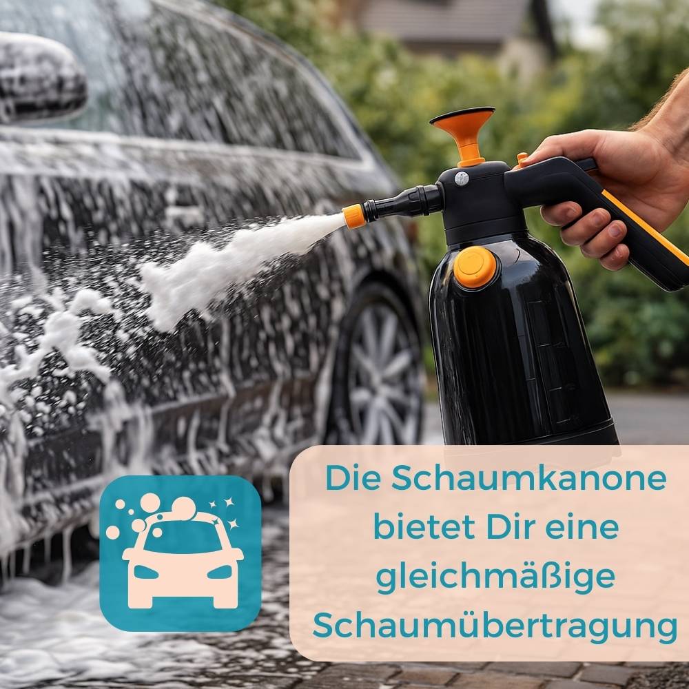 Schaumsprüher Auto 2in1 Drucksprüher 2 L Schaumpistole Autowäsche Schaumkanone Vorreiniger Auto Sprühflasche Pumpflasche Pumpsprüher Sprayflasche
