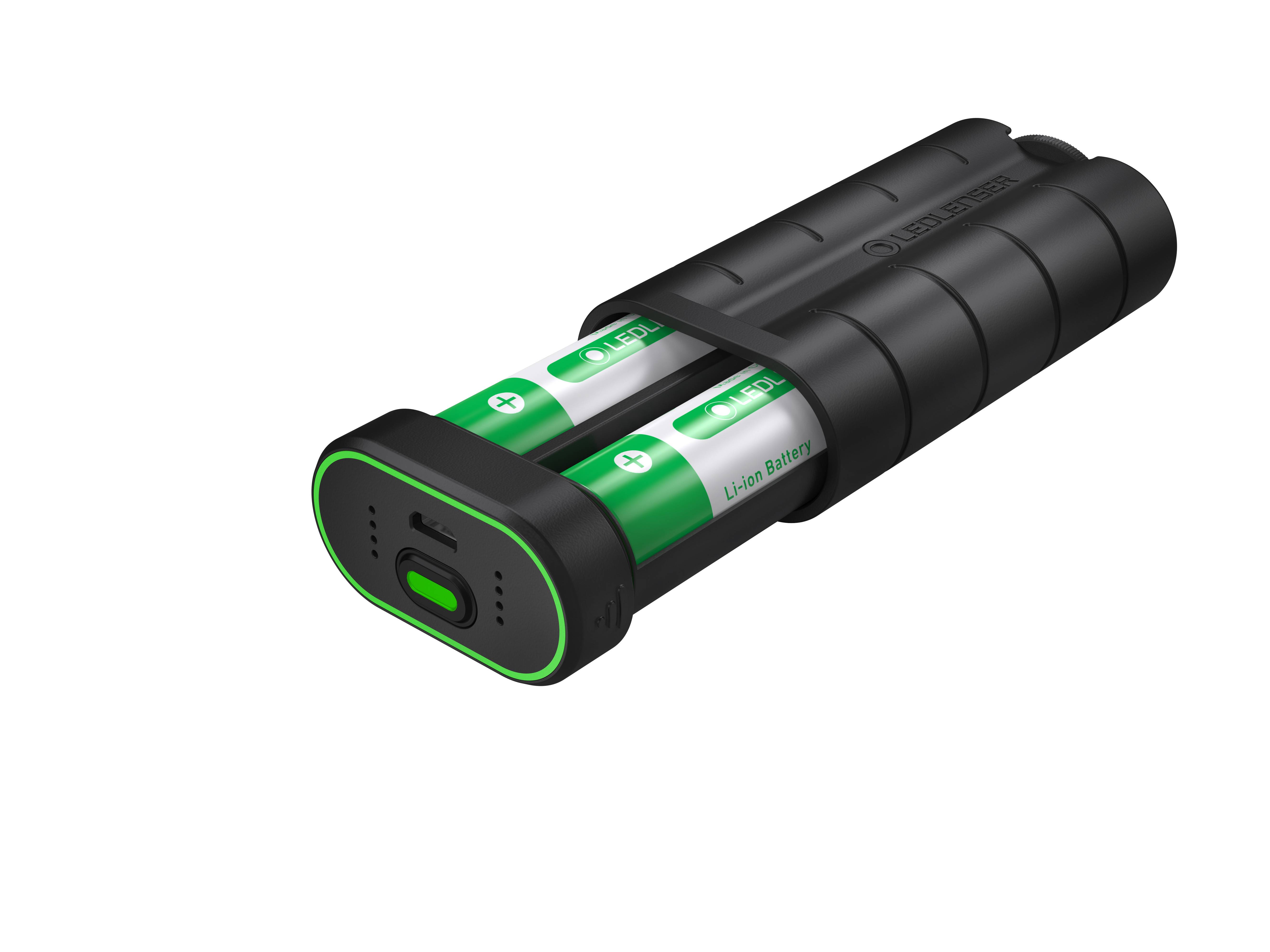Ledlenser Batterybox7 Pro Profi-Akkubox für Lagerung und Transport von zwei 18650 Akkus 502129