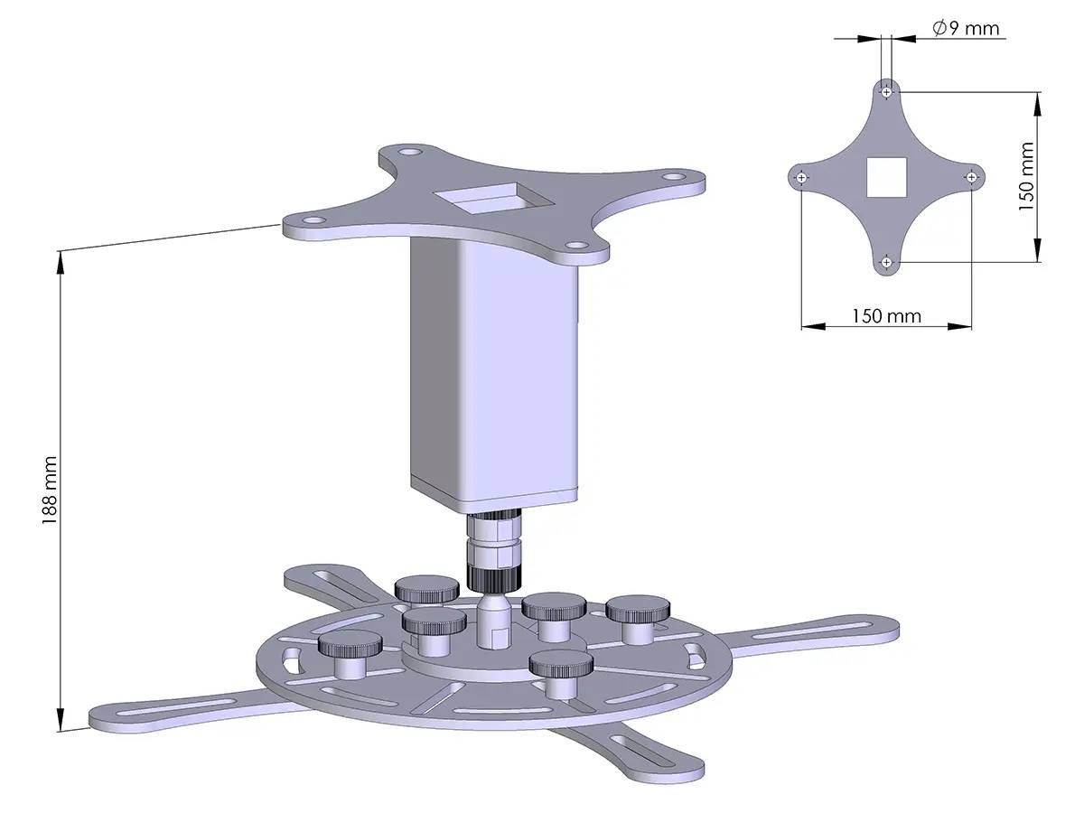 Beamer-Wandhalter 300/300
