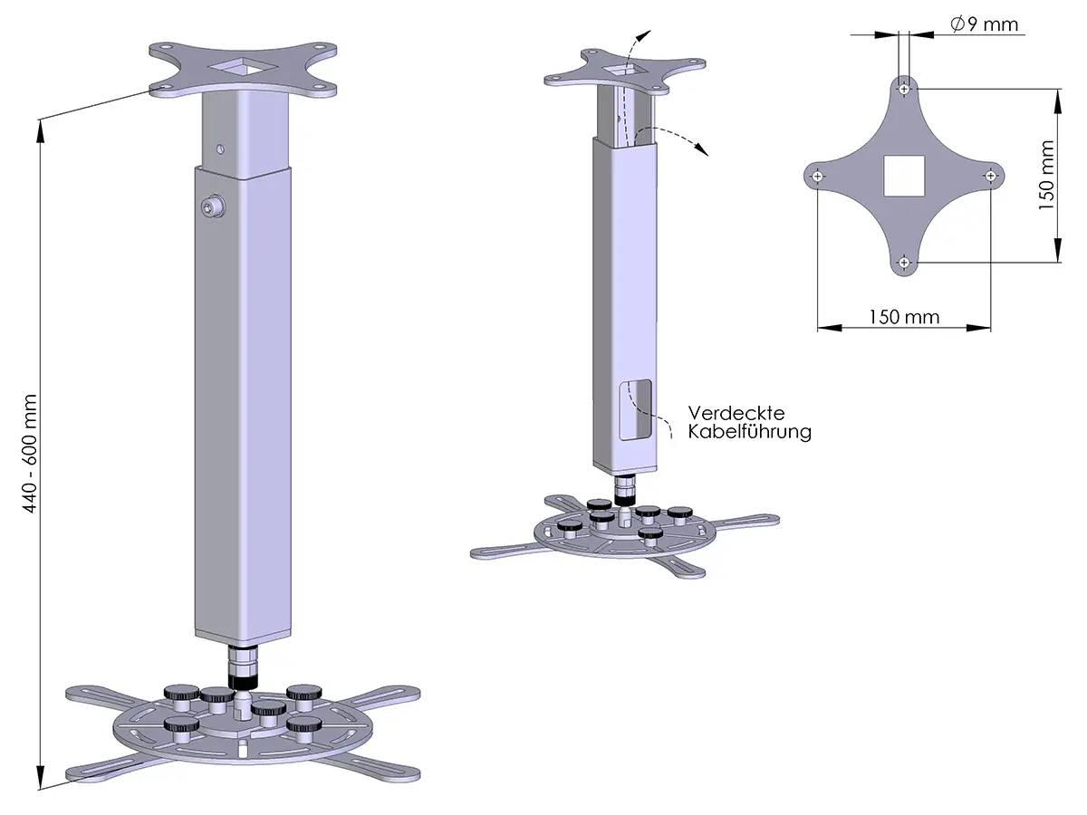 Beamer-Wandhalter 300/300