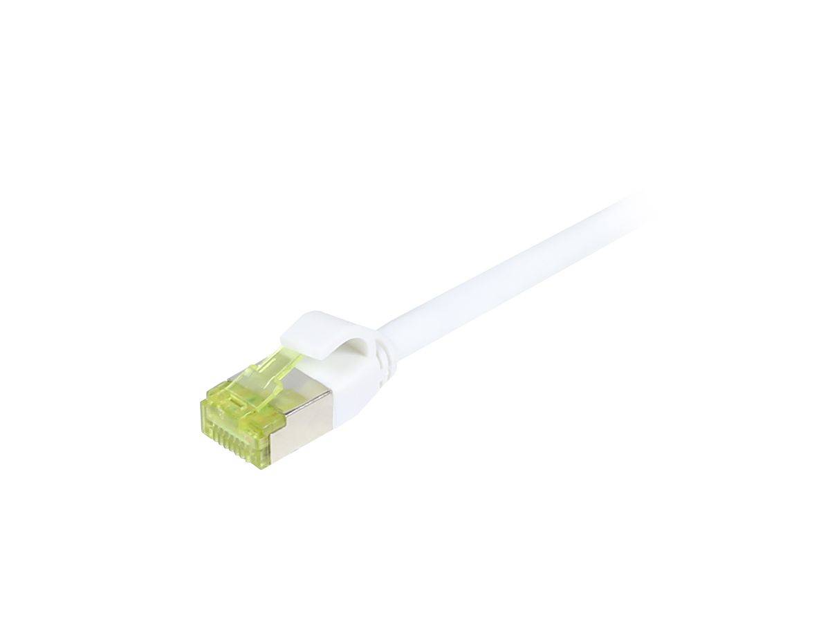 Kabel Patch-RJ45 S/FTP 500Mhz 2.0m weiss slimline rund d=4.5mm TPE/LSZH(Superflex) AWG28 mit CAT7 Rohkabel Synergy 21