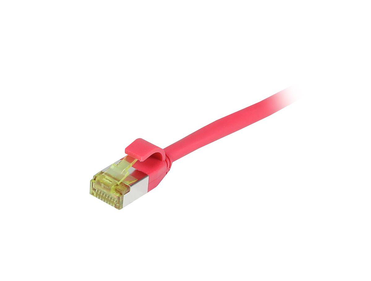 Kabel Patch-RJ45 S/FTP 500Mhz 10m rot slimline rund d=4.5mm TPE/LSZH(Superflex) AWG28 mit CAT7 Rohkabel Synergy 21