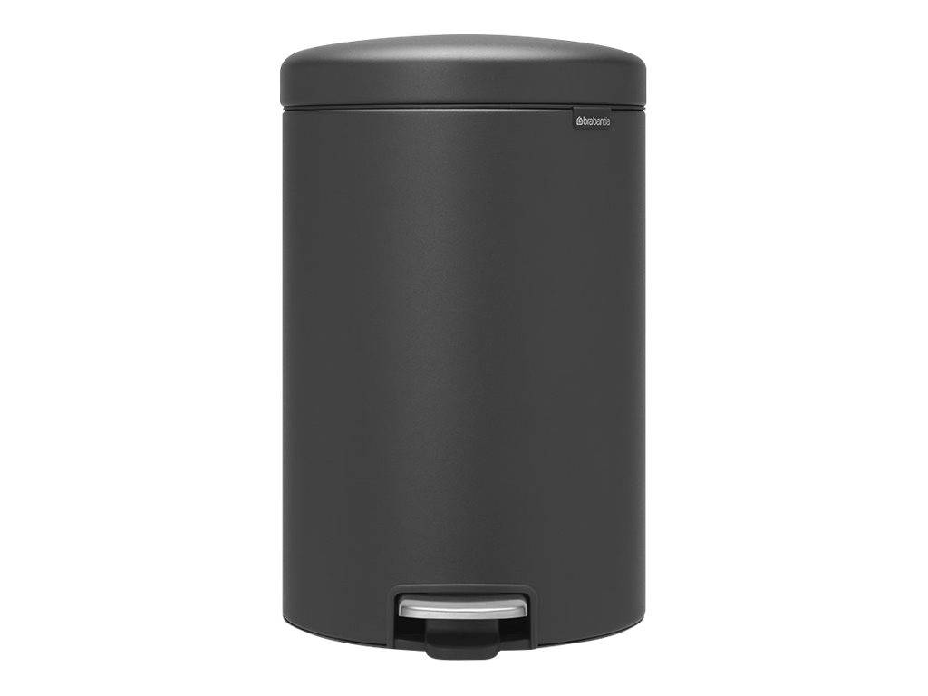 Brabantia newIcon - Mülleimer - Klappdeckel20 L - Fußpedal - Mineral Infinite