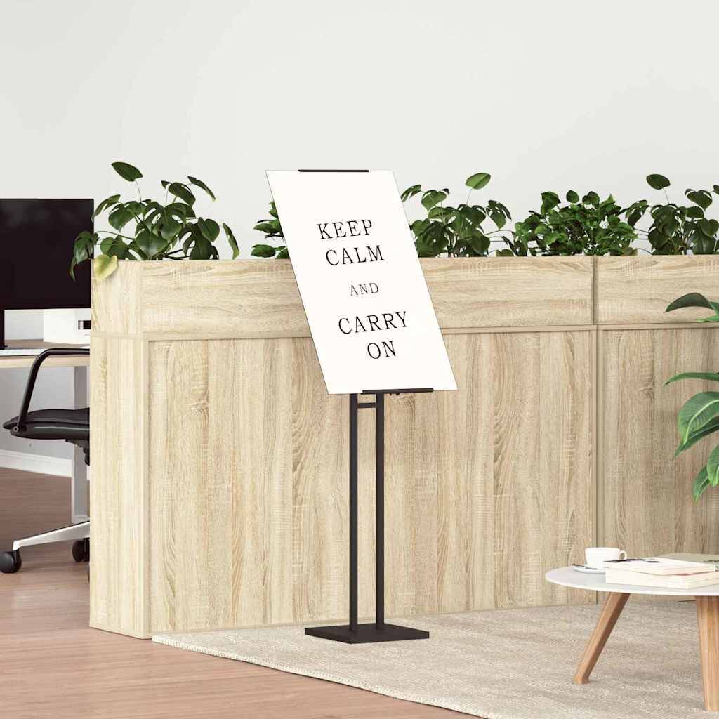 Ein Schild im Büro trägt die Aufschrift „Bleib ruhig und mach weiter