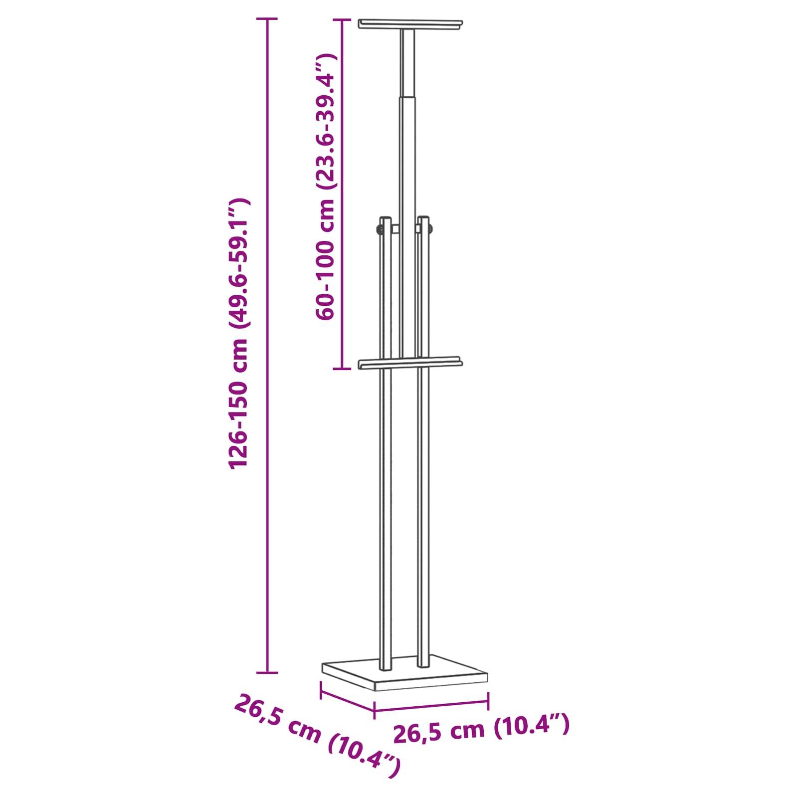 vidaXL Messestände 2 pcs Weiß 26,5 x 26,5 x 150 cm Stahl