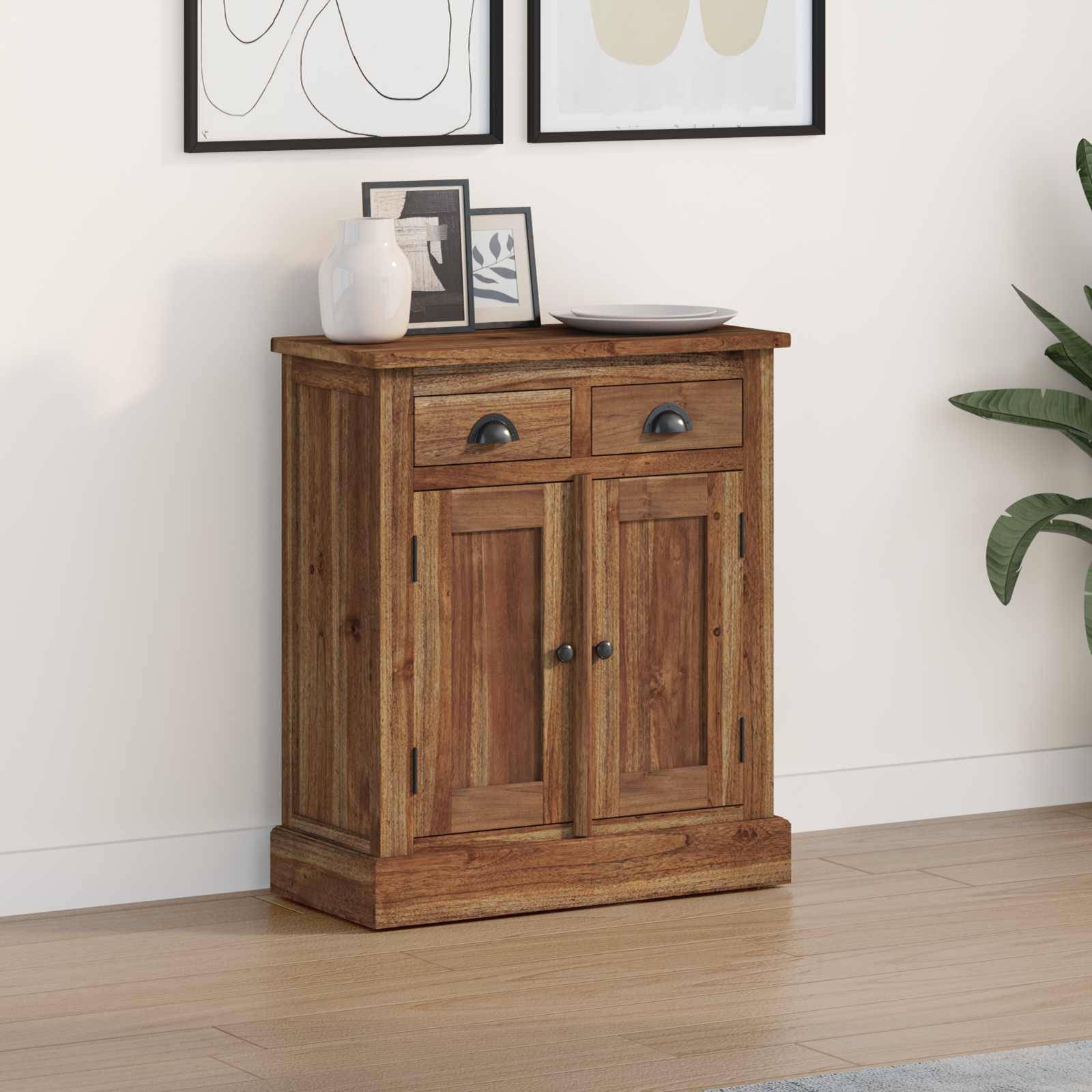 vidaXL Aufbewahrungsschrank Natur 65 x 30 x 75 cm Massivholz Teak