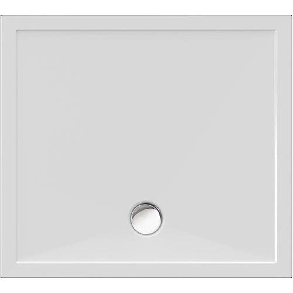 Schröder Viereck Duschwanne Deepstone E 100x90x2 cm weiß, Mineralguss