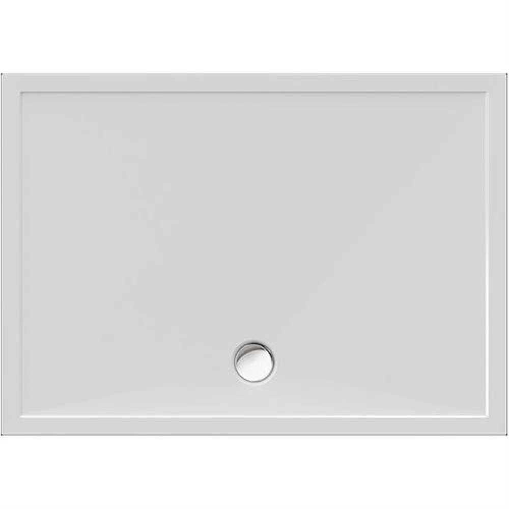 Schröder Viereck Duschwanne Deepstone E 140x100x2 cm weiß, Mineralguss