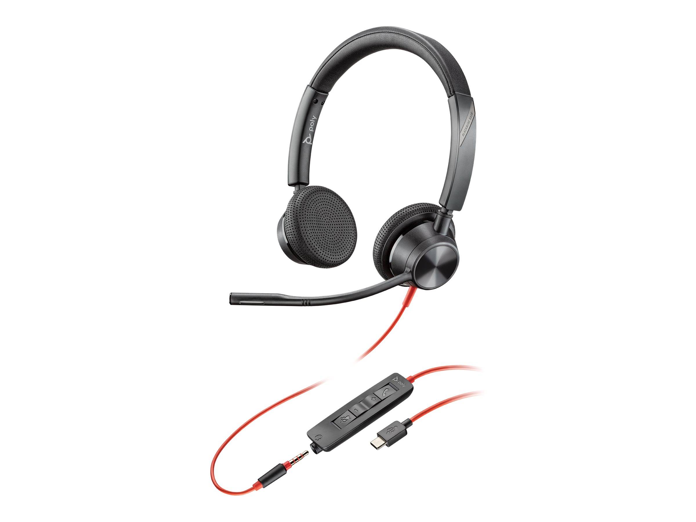 Poly Blackwire 3325-M - Microsoft Teams - 3300Series - Headset - On-Ear -