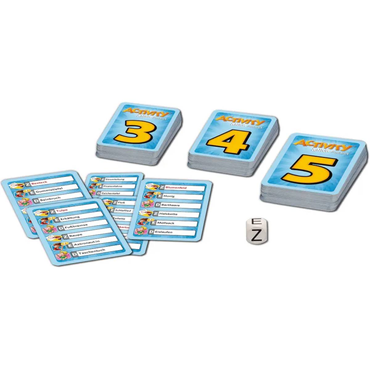 Piatnik Activity Pocket Junior – Familienspiel, Reise-Edition, 4-12 Spieler, 40 Min Spielspaß