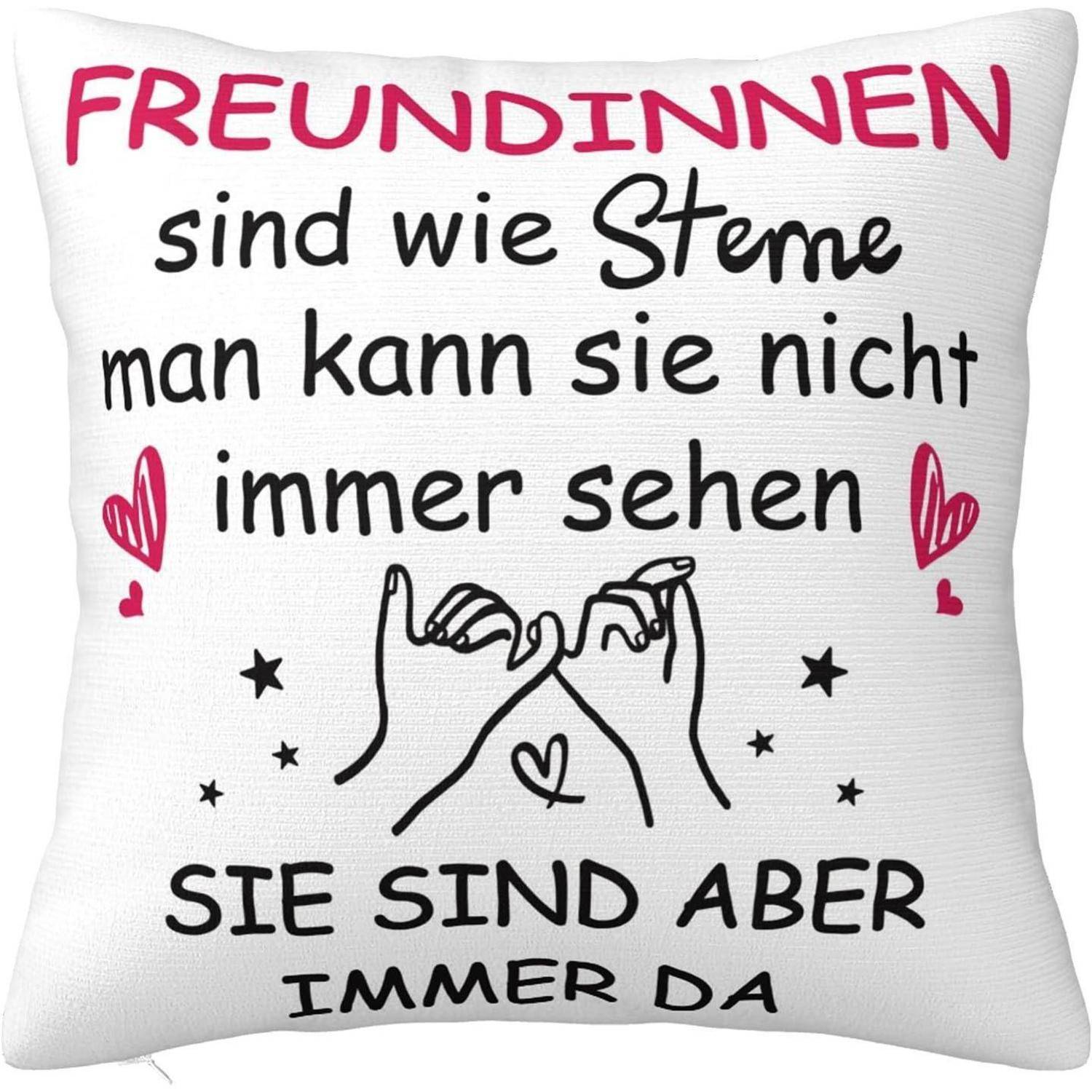 Beste Freundin Geschenk Kissenbezug 45x45cm Sisters Pillowcase