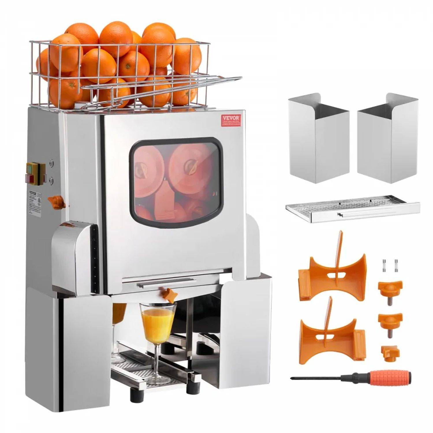 Saftpresse, Zitruspresse, Orangenpresse - Edelstahl, Kommerziell, 49,5 x 32,0 x 78,0 cm