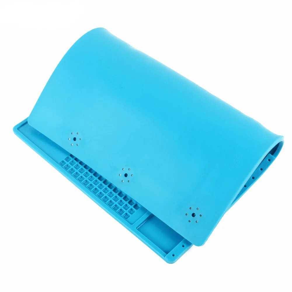 PCWork Lötmatte, Silikon Reparaturmatte, 390x270mm, magnetische Felder, hitzebeständig 450°C