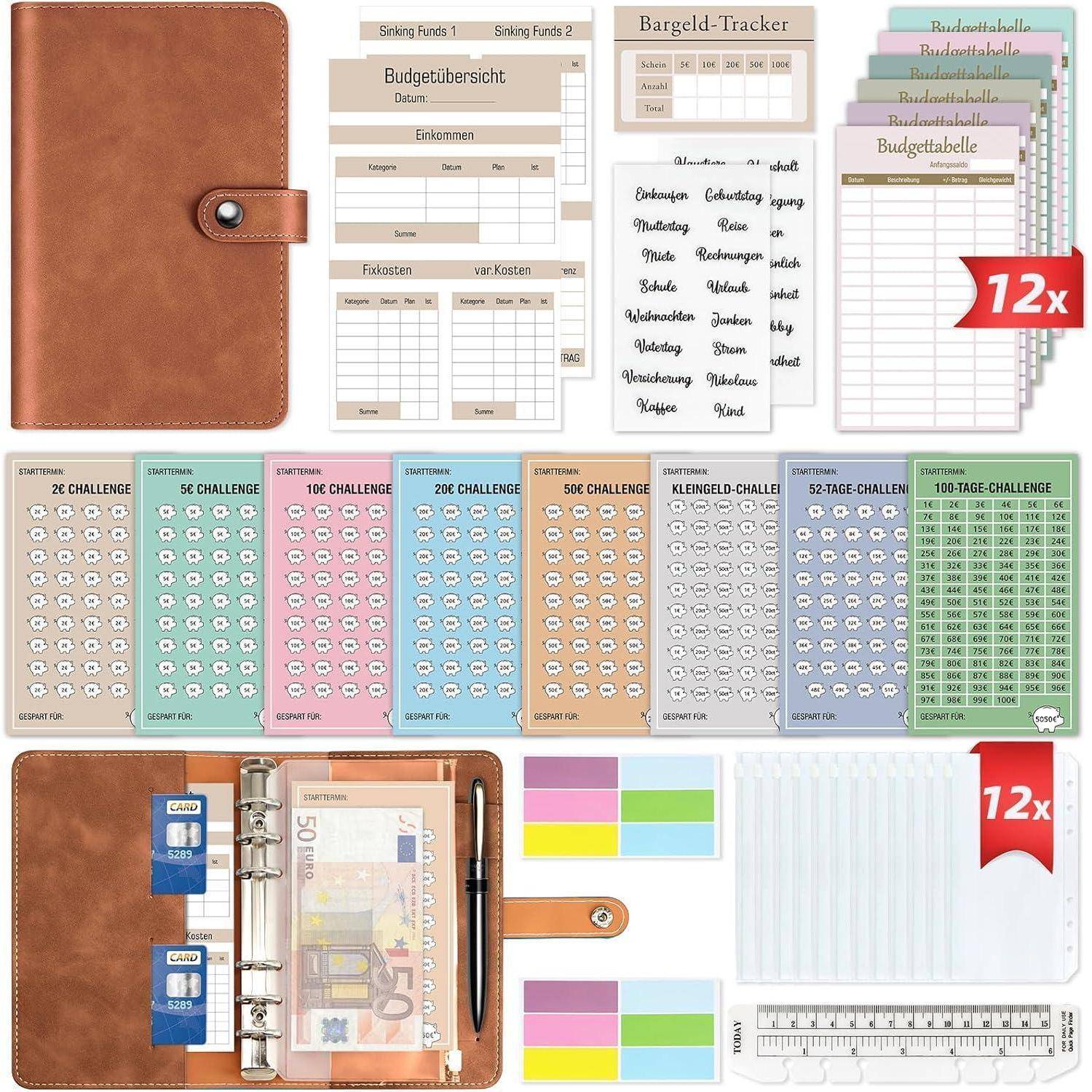 Budget Planner Deutsch Geld Sparen Sparbuch A6 Spar Challenges