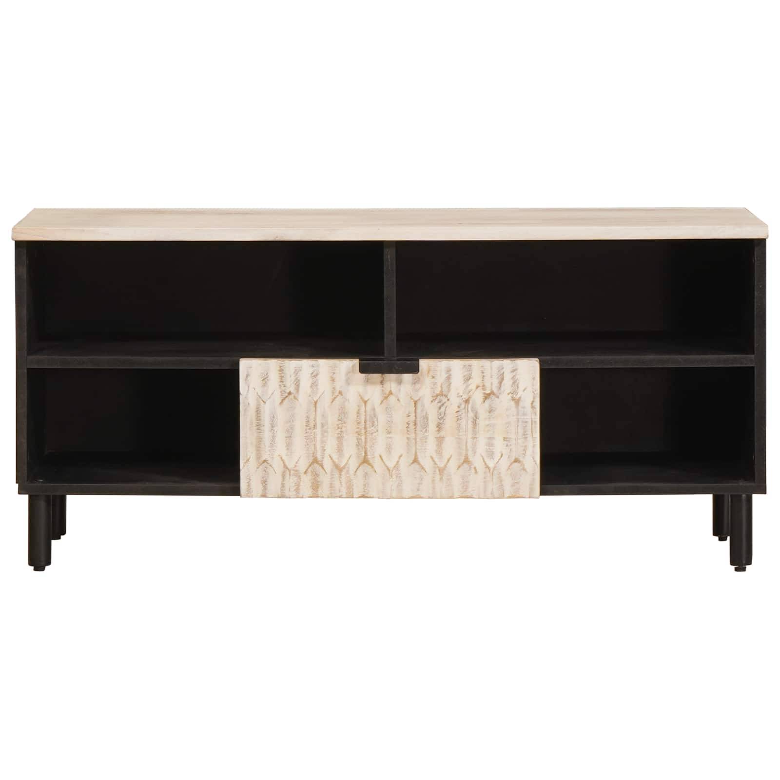 vidaXL TV-Schränk Weiße gewaschene Oberfläche 100 x 33 x 46 cm