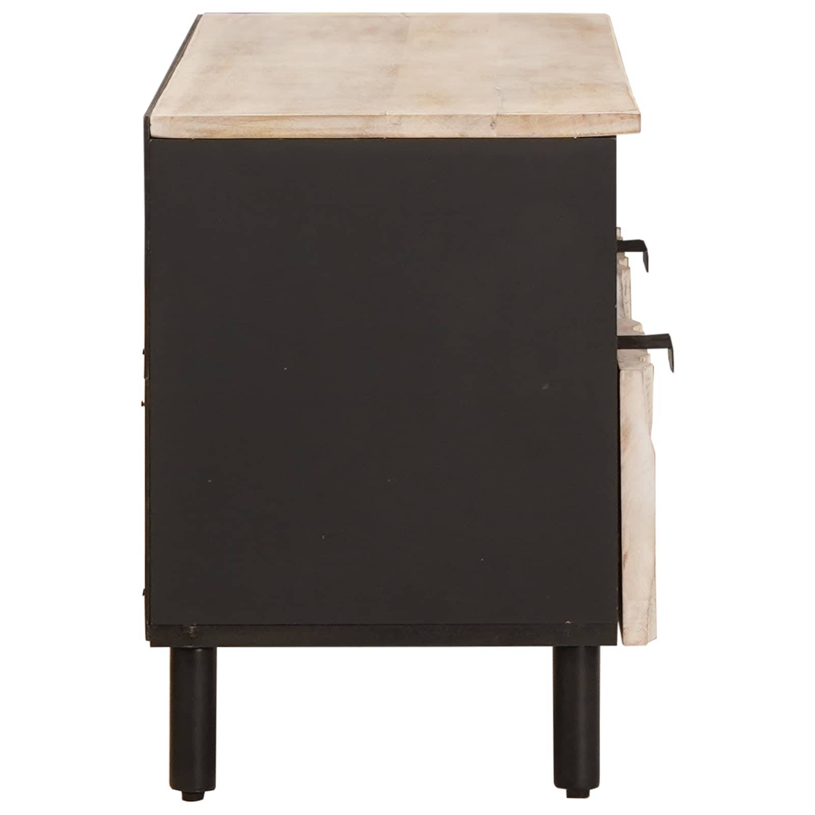 vidaXL TV-Schränk Weiße gewaschene Oberfläche 100 x 33 x 46 cm