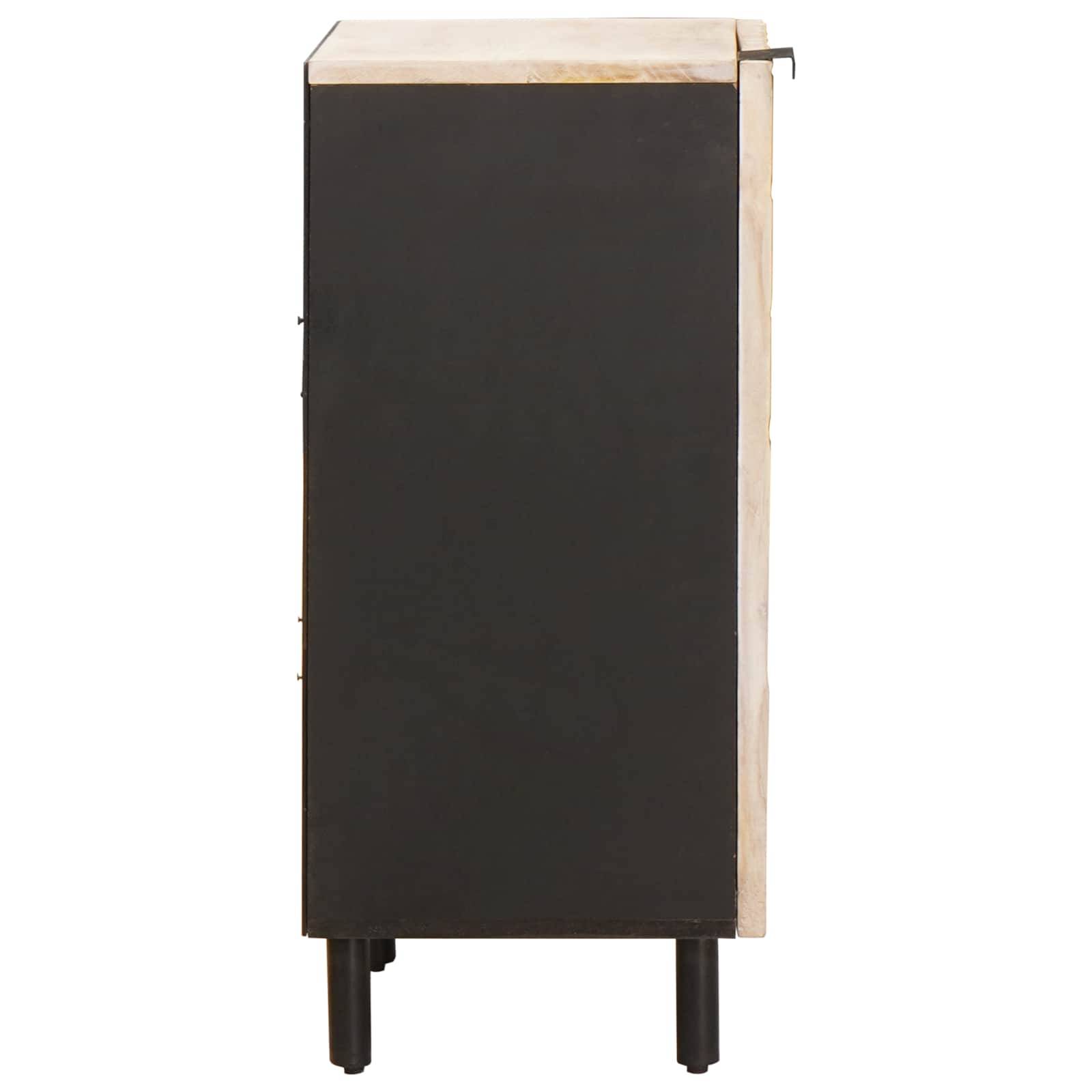 vidaXL Sideboard mit Tür Weiße gewaschene Oberfläche 40 x 33 x 75 cm