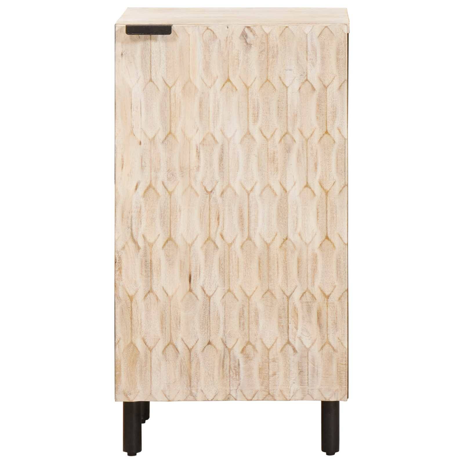 vidaXL Sideboard mit Tür Weiße gewaschene Oberfläche 40 x 33 x 75 cm