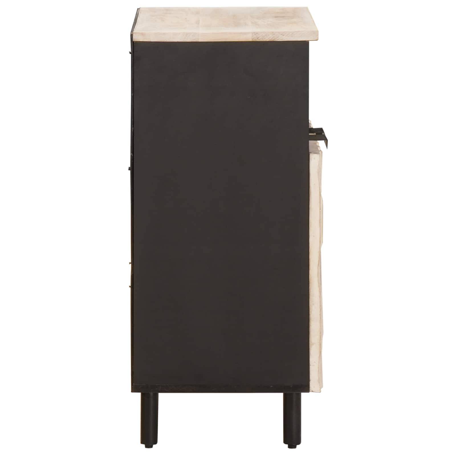 vidaXL Sideboard mit Tür Weiße gewaschene Oberfläche 60 x 33 x 75 cm