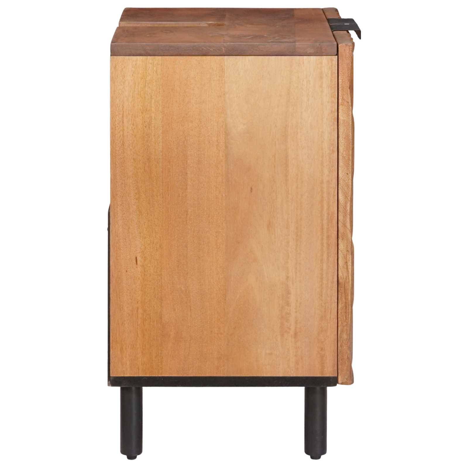 vidaXL Waschbeckenschrank Braun 62 x 33 x 58 cm Massivholz Mango