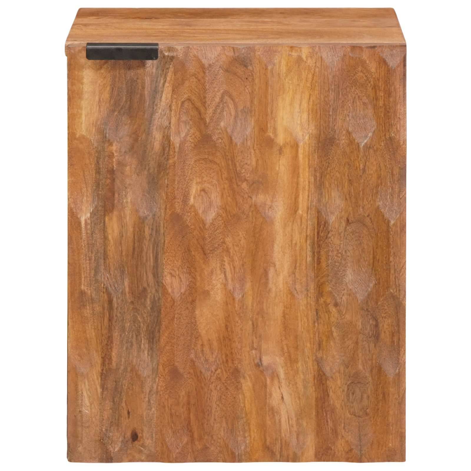 vidaXL Badezimmer Hängeschrank Braun 38 x 33 x 48 cm Massivholz Mango