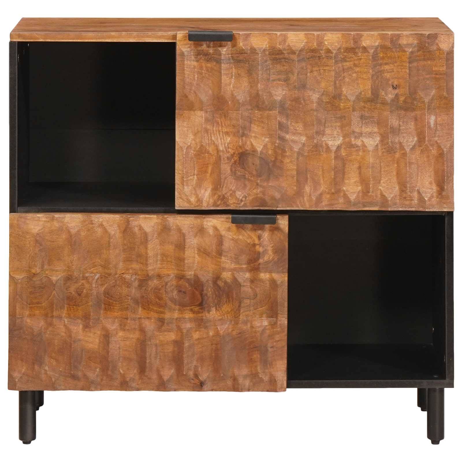 vidaXL Sideboard mit Speicher Akazienbraune Oberfläche 80 x 33 x 75 cm