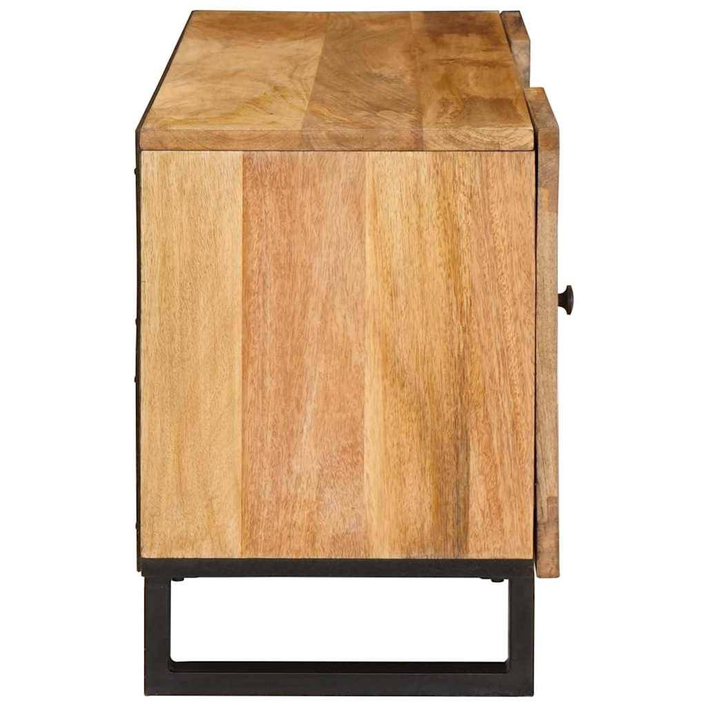 vidaXL TV-Schränk mit Regal Braun 105 x 33 x 46 cm Massivholz Mango