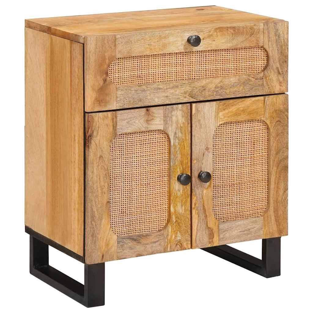 vidaXL Nachttisch Natur 50 x 33 x 60 cm Massivholz Mango