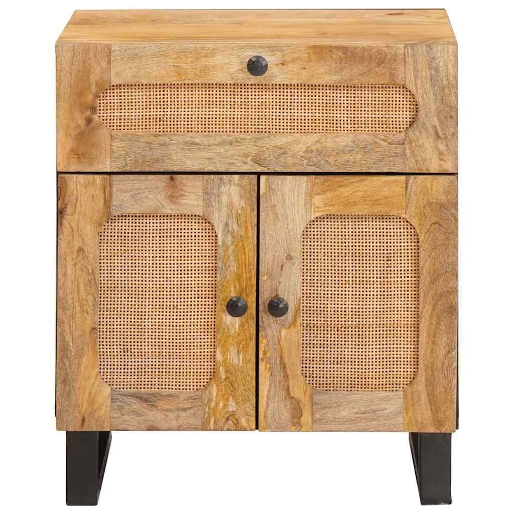 vidaXL Nachttisch Natur 50 x 33 x 60 cm Massivholz Mango
