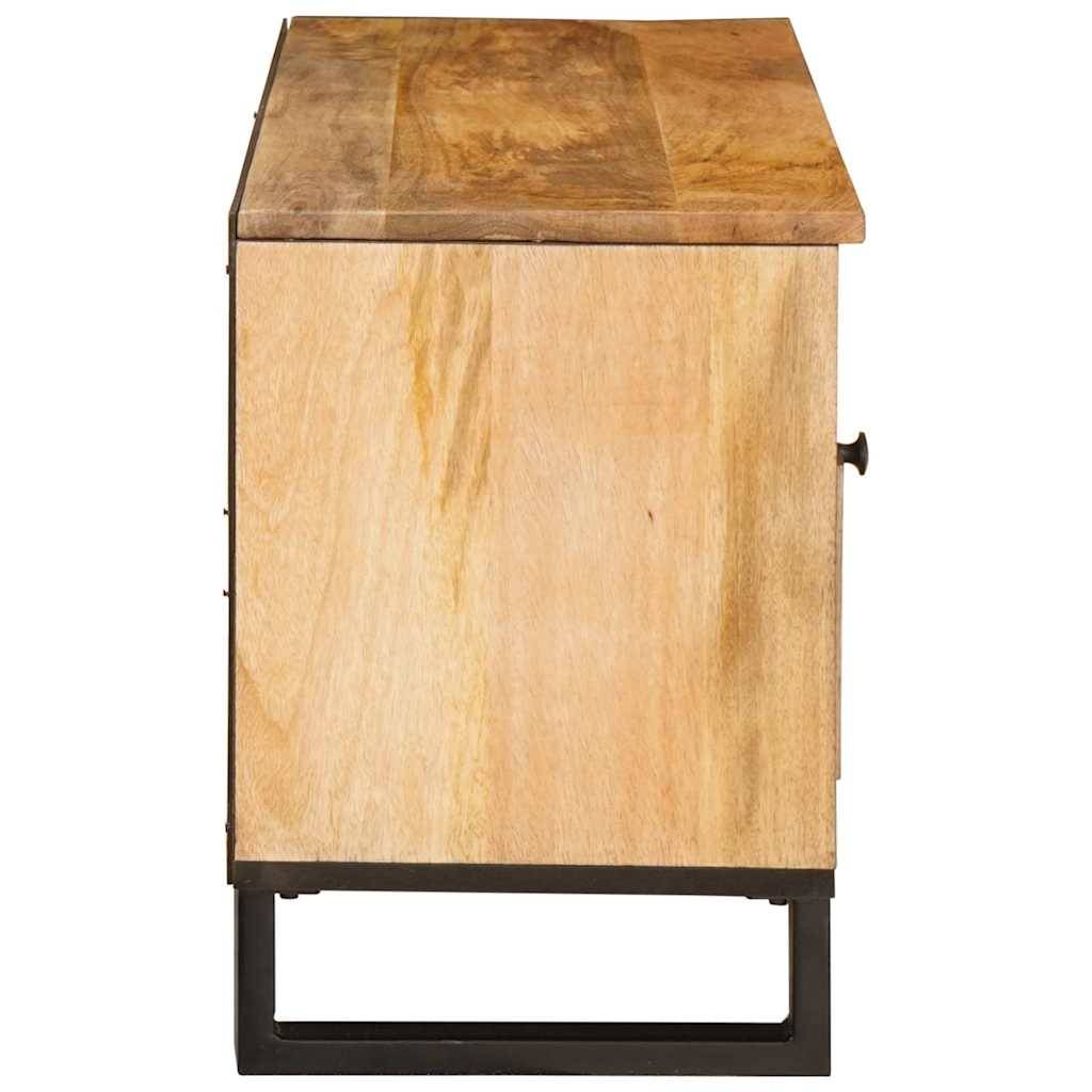 vidaXL TV-Schränk mit Regal Braun 100 x 33 x 46 cm Massivholz Mango