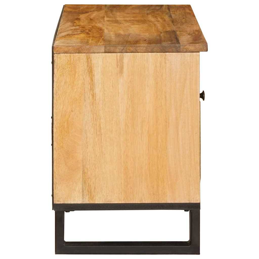 vidaXL TV-Schränk mit Regal Braun 80 x 33 x 46 cm Massivholz Mango