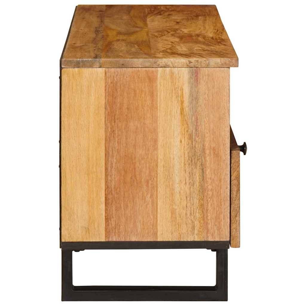 vidaXL TV-Schränk mit Regal Braun 100 x 33 x 46 cm Massivholz Mango
