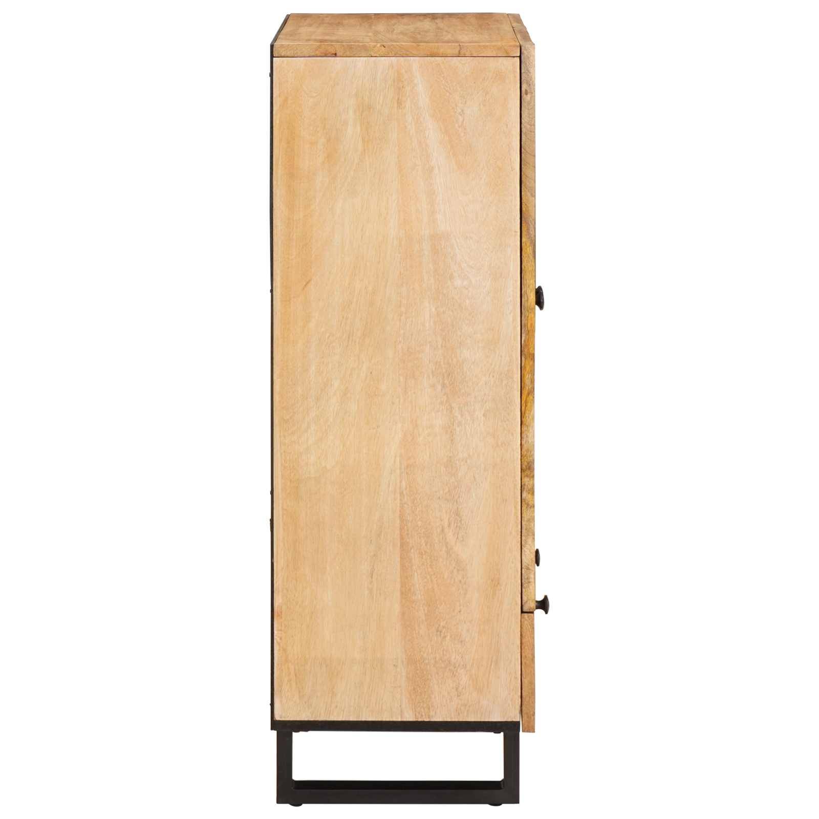 vidaXL Highboard mit Speicher Braun 40 x 33 x 110 cm Massivholz Mango