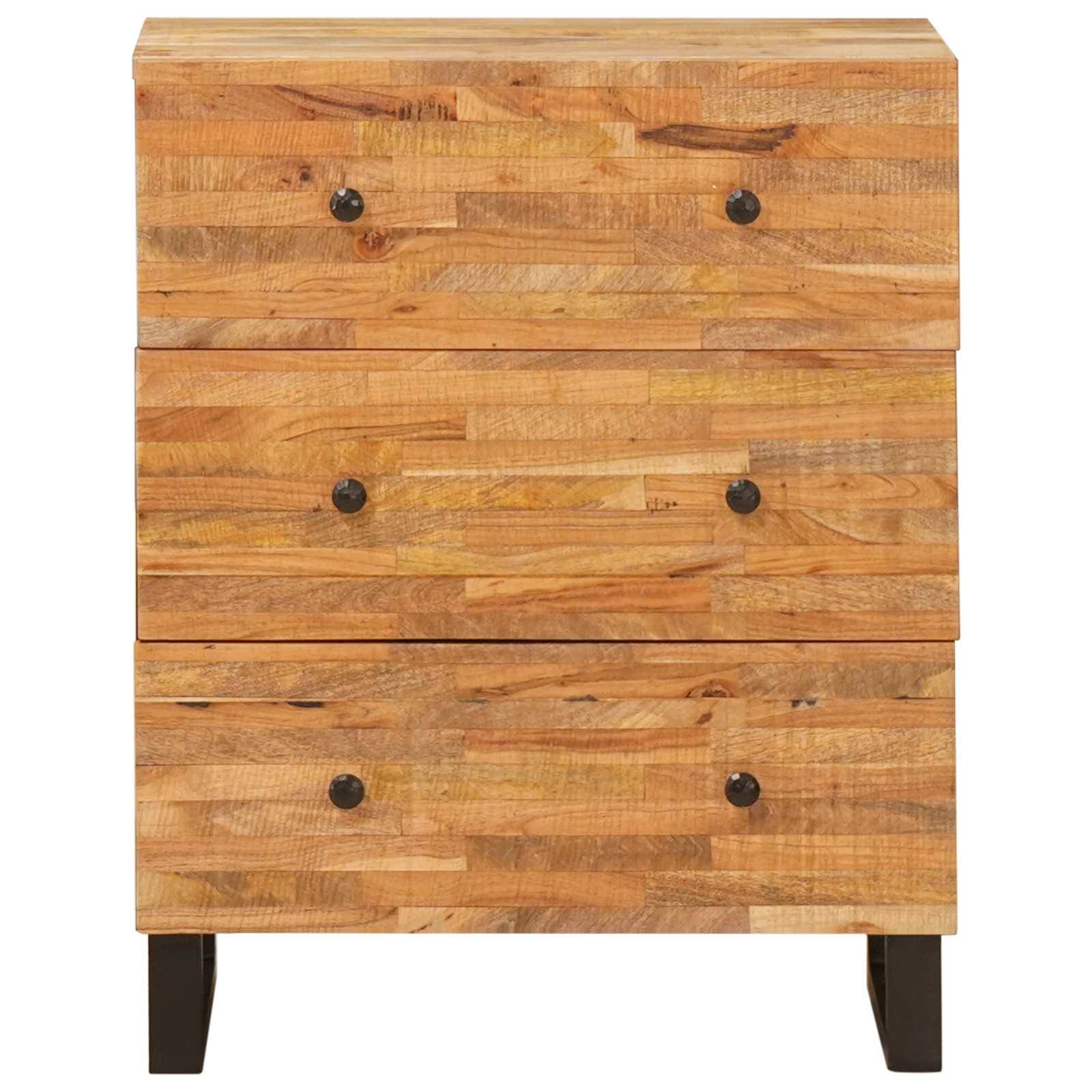 vidaXL Aufbewahrungs-Sideboard Braun 60 x 33 x 75 cm Massivholz Mango