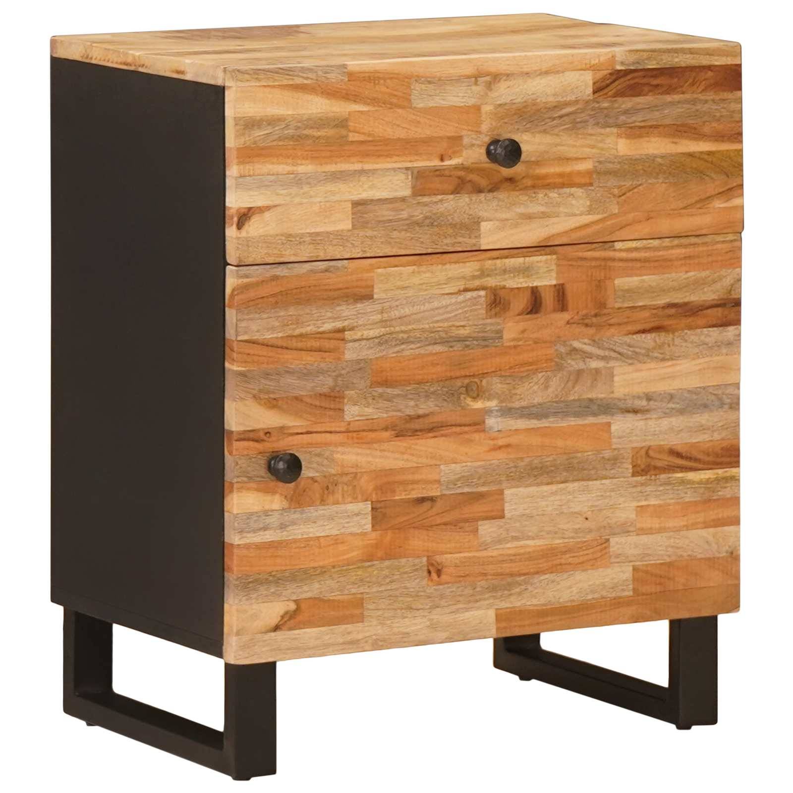 vidaXL Bettkasten Braun 50 x 33 x 60 cm Massivholz Mango