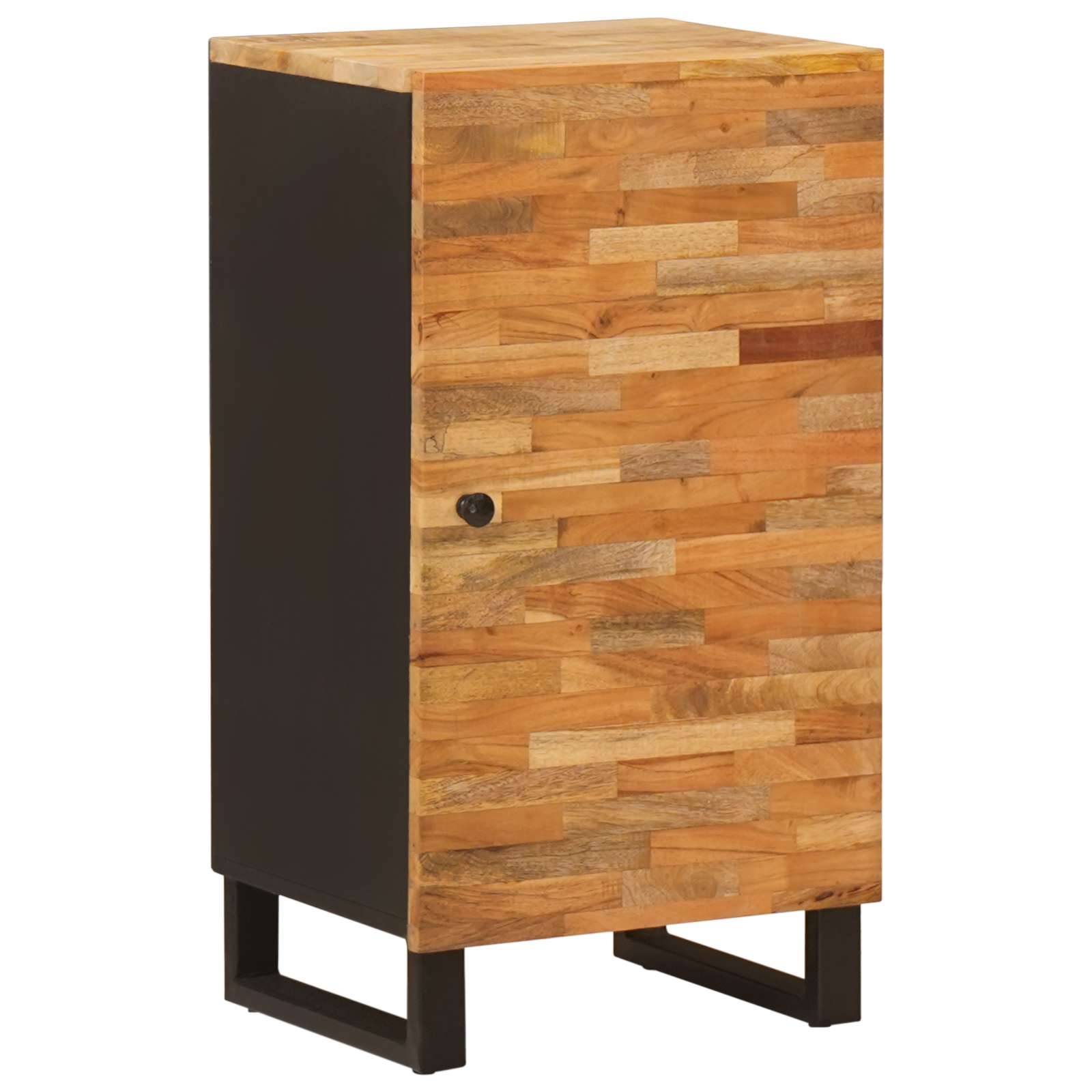 vidaXL Seitenschrank mit Tür Braun 40 x 33 x 75 cm Massivholz Mango