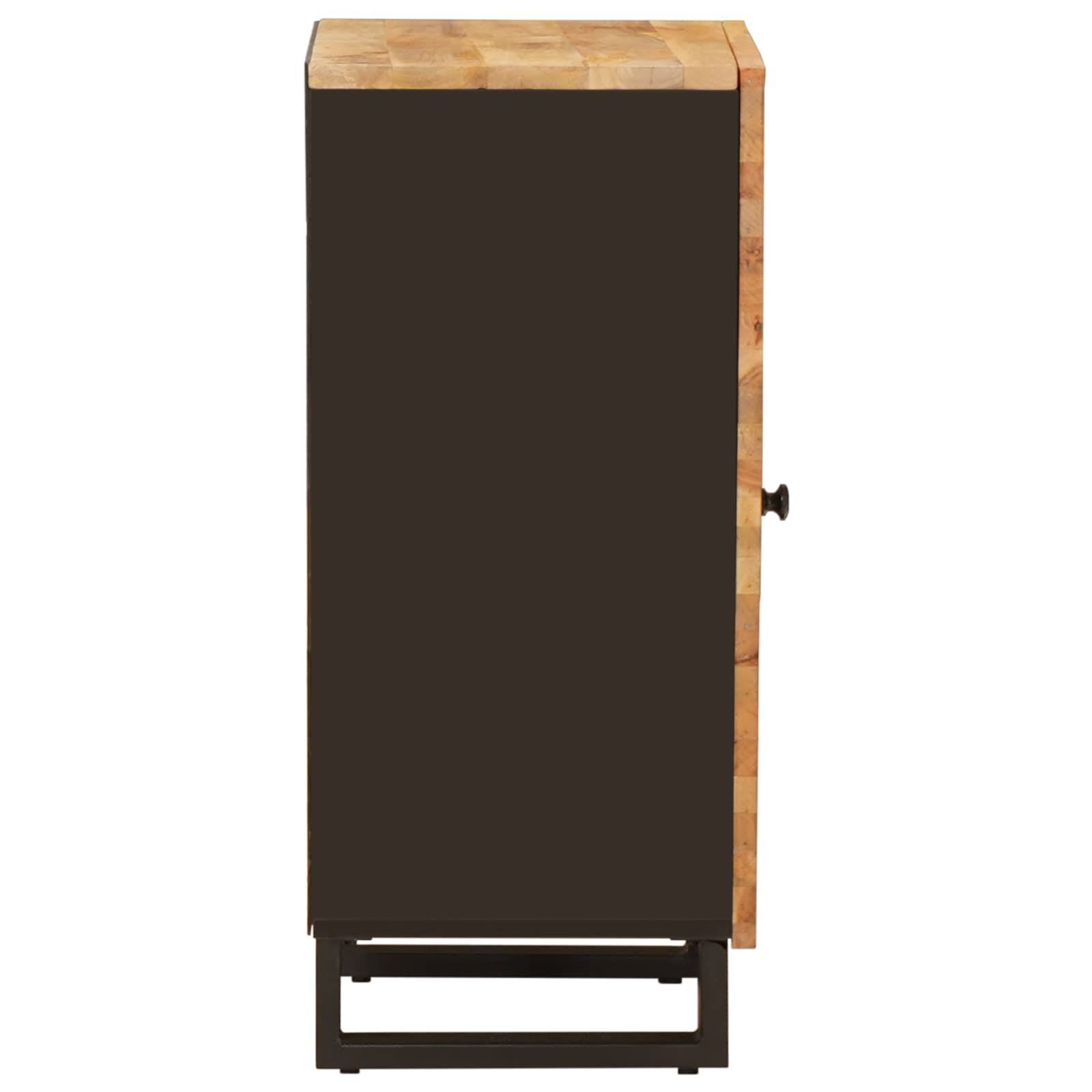 vidaXL Seitenschrank mit Tür Braun 40 x 33 x 75 cm Massivholz Mango