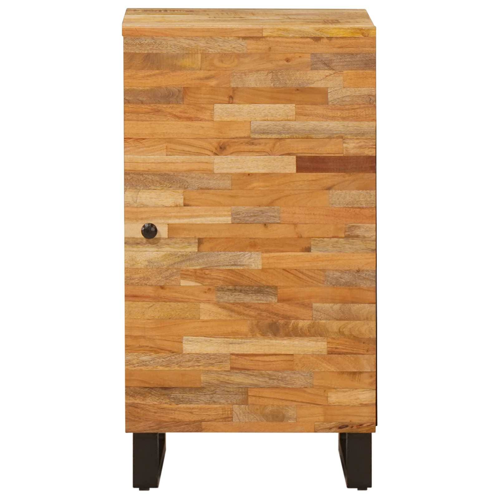 vidaXL Seitenschrank mit Tür Braun 40 x 33 x 75 cm Massivholz Mango