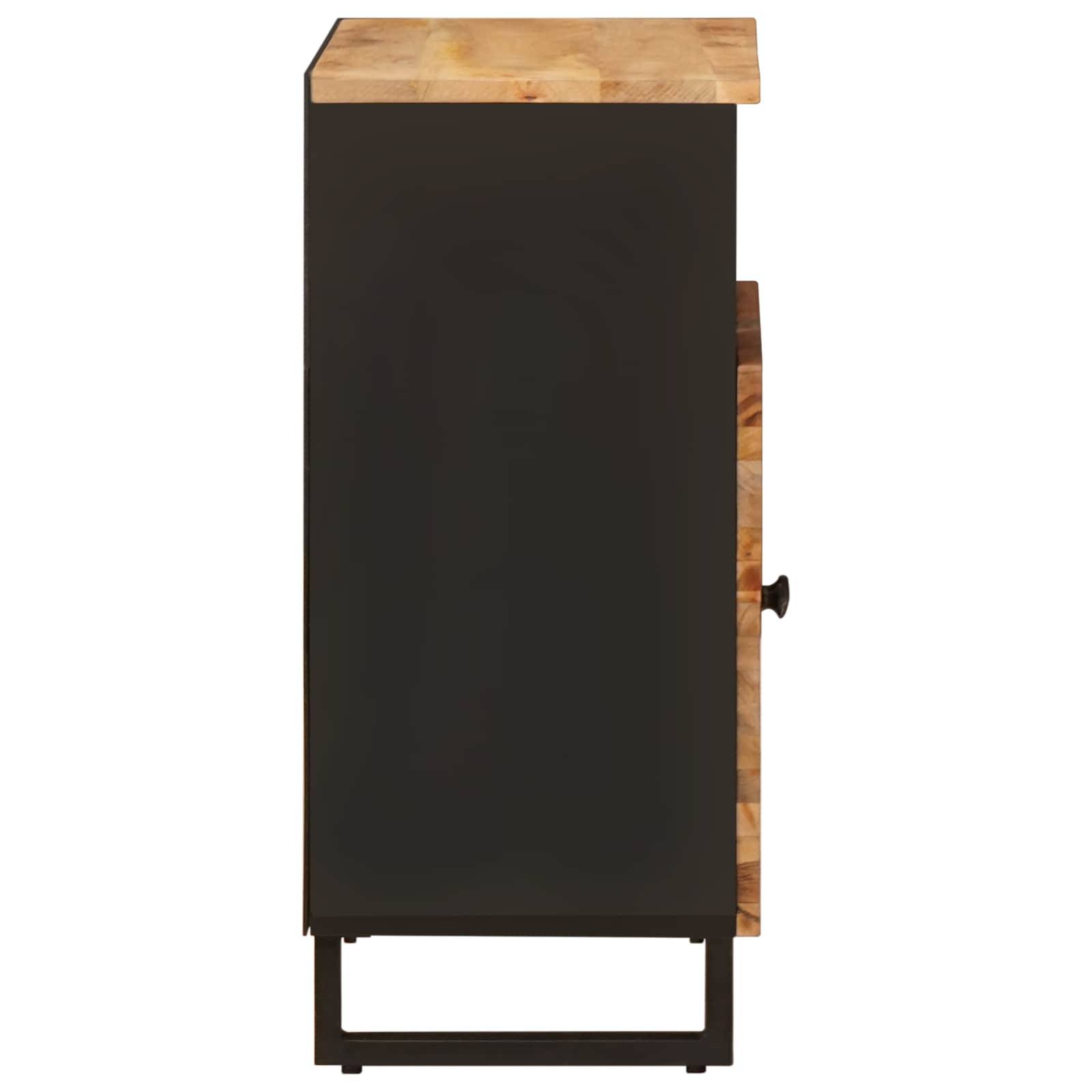 vidaXL Seitenschrank mit Tür Braun 60 x 33 x 75 cm Massivholz Mango