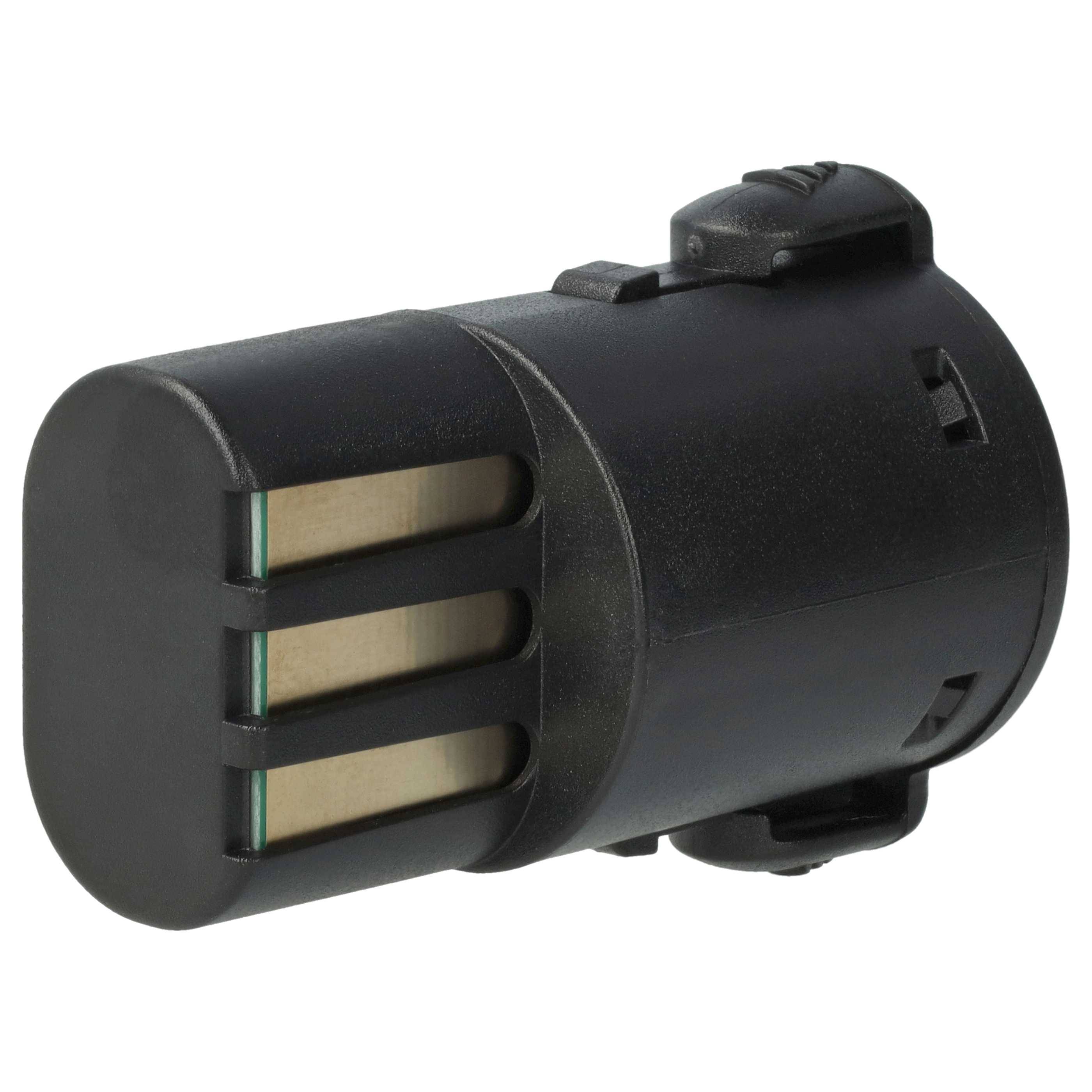 Ein schwarzer Anhänger-Lichtadapter mit drei Metallkonnektoren.