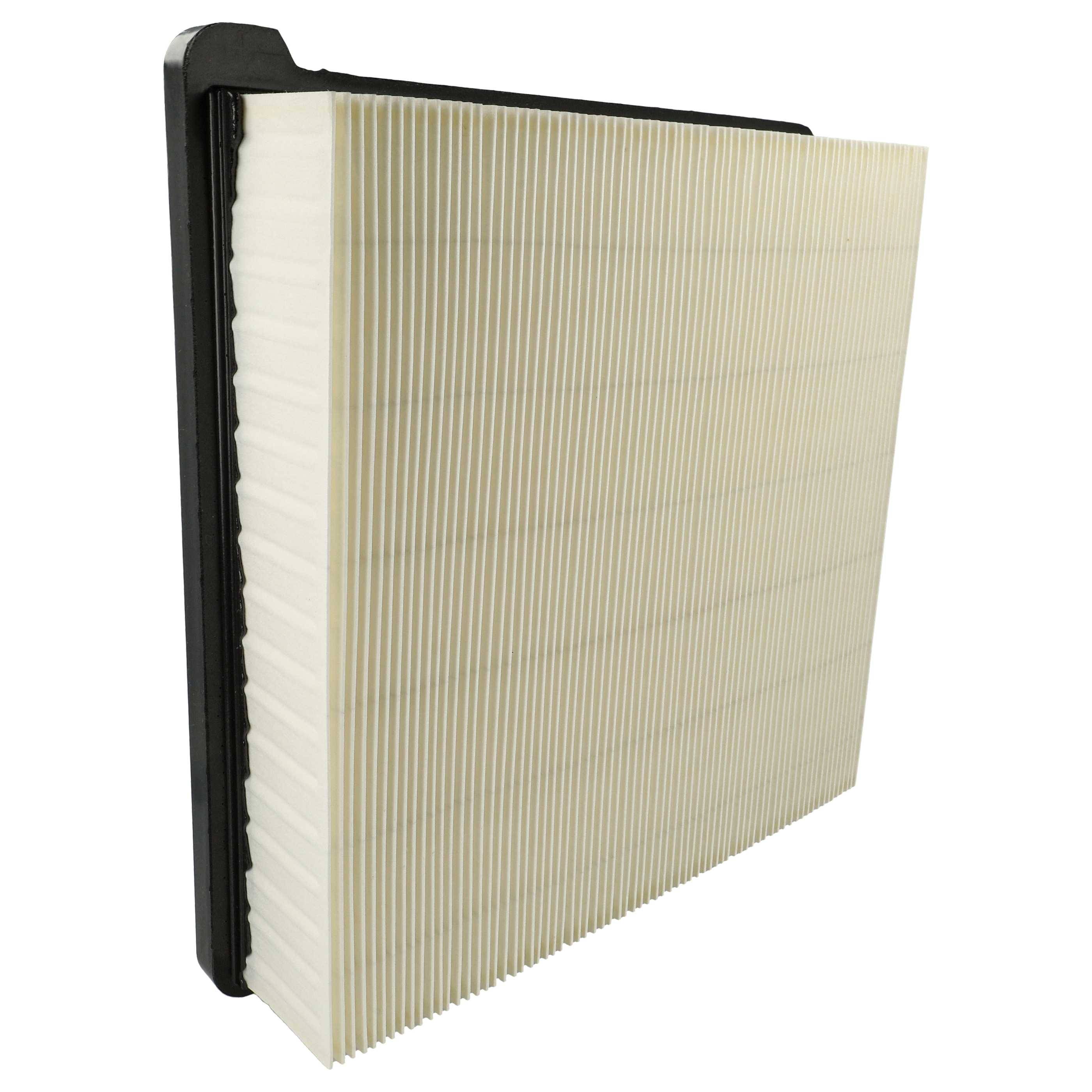 Luftfilter mit rechteckiger Form und gefalteter weißer Oberfläche, entwickelt für die Verwendung in HVAC-Systemen zur Verbesserung der Luftqualität durch Abfangen von Partikeln.