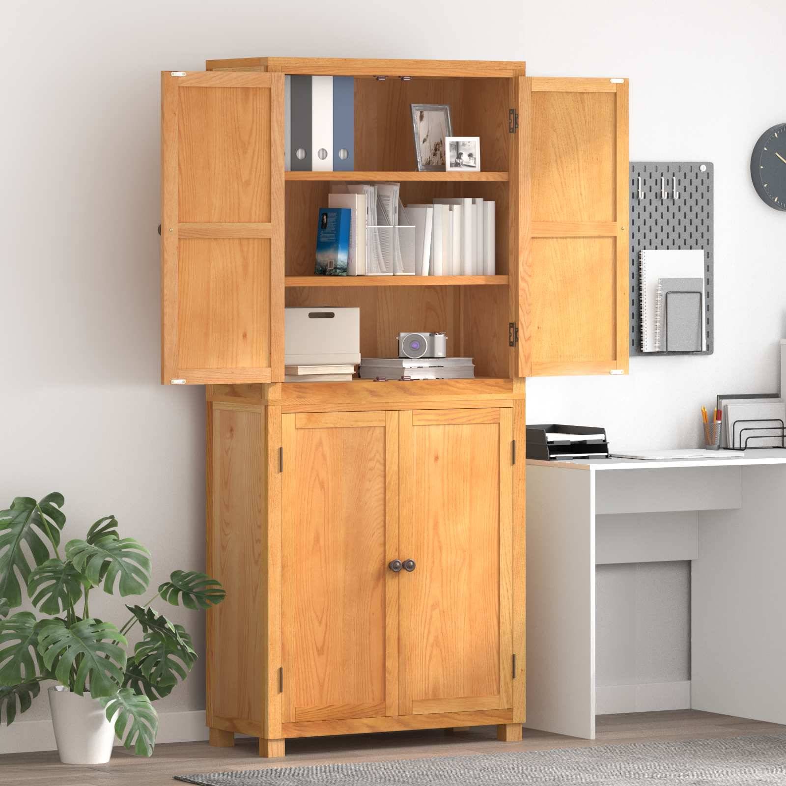 vidaXL Aufbewahrungsmöbel-Set mit Speicher mit Tür Braun Holzwerkstoff