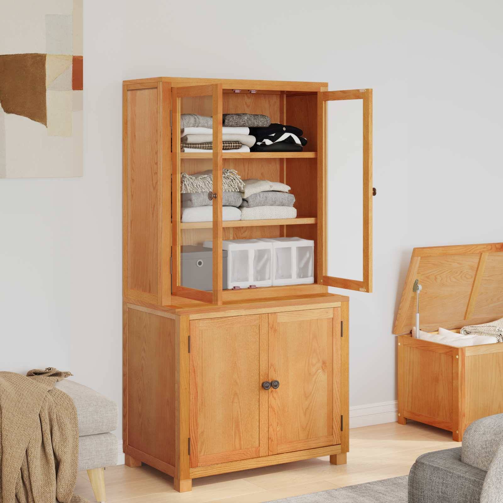 vidaXL Aufbewahrungsmöbel-Set mit Speicher mit Tür Braun Holzwerkstoff